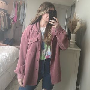 Pink Corduroy button down